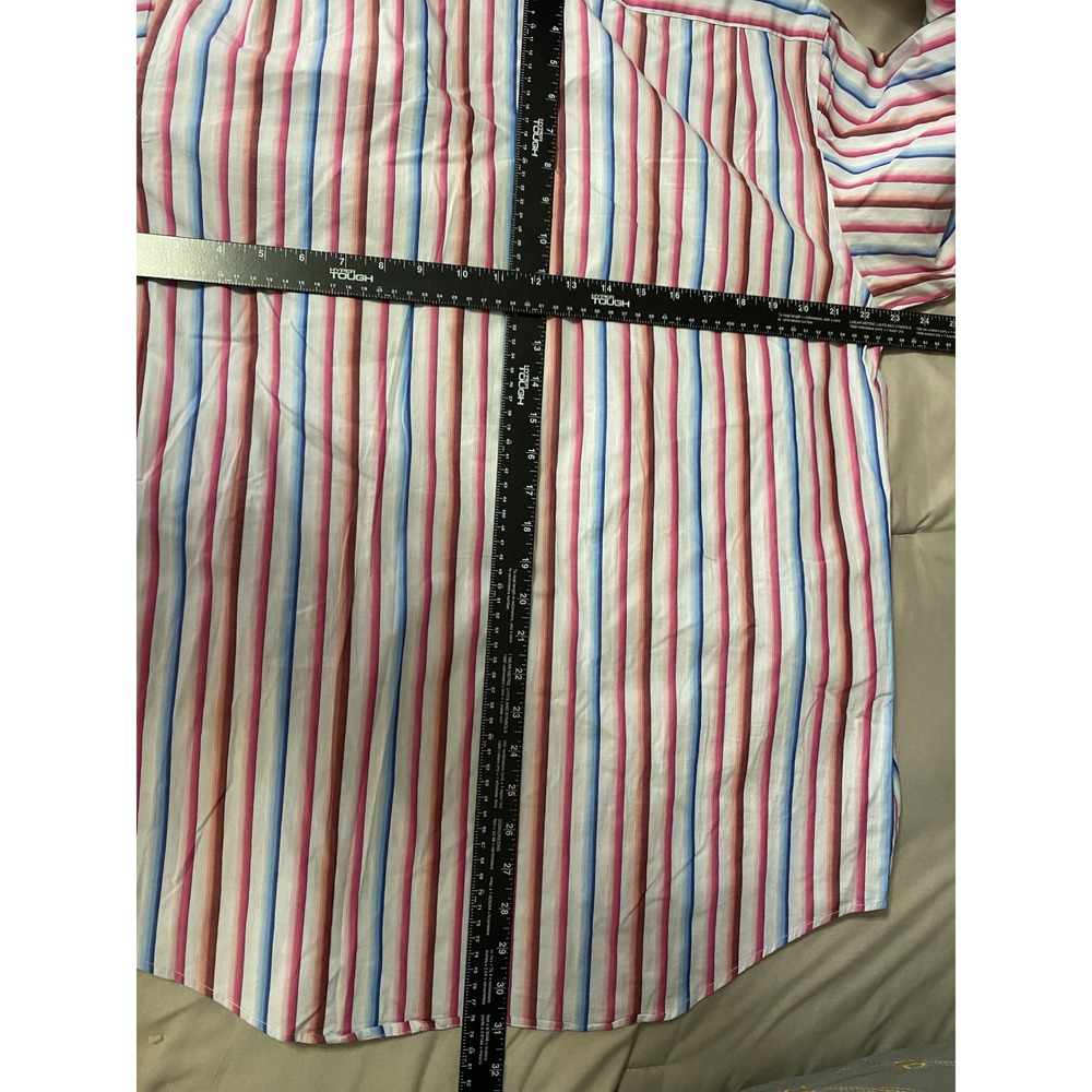 Banana Republic Mens Size 16 16 1/2 Striped‎ Long Sleeve Button Up Shirt  Spring - Picture 5 of 7